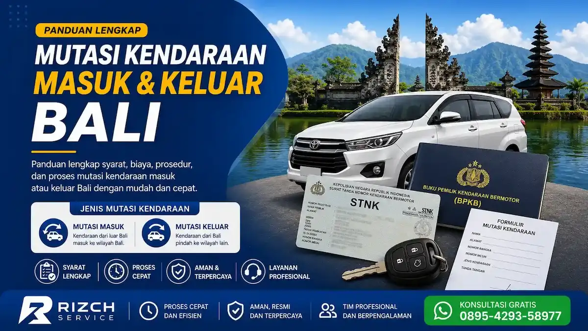 Proses mutasi kendaraan keluar masuk di Samsat Bali